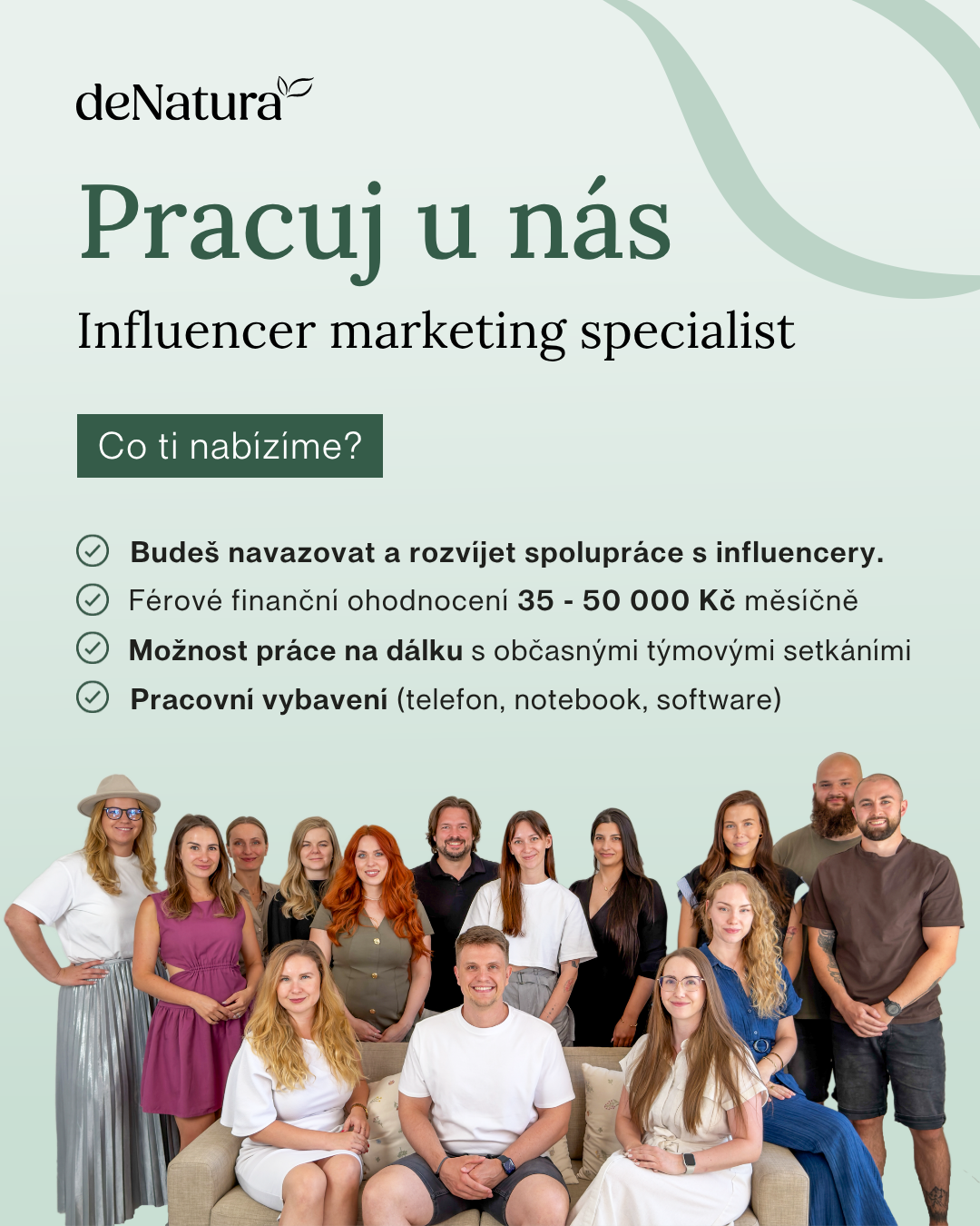 deNatura.cz Facebook ad: Hledáme Influencer marketing specialist