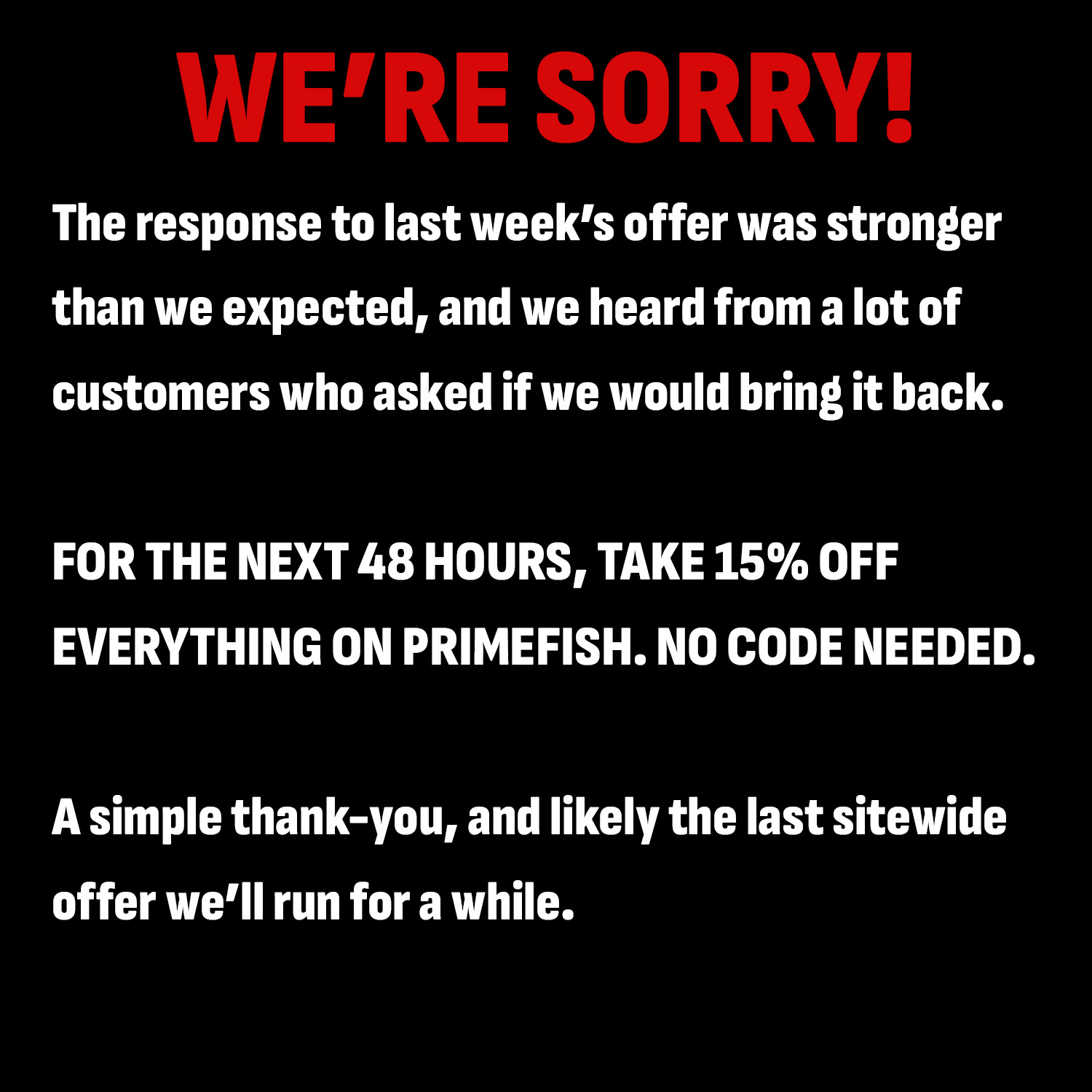 PrimeFish Seafood Co. Facebook ad