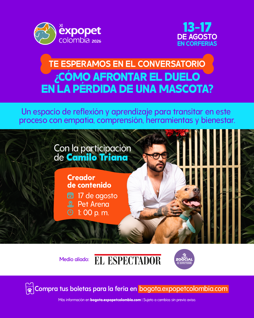 Corferias Facebook ad from Aug 6, 2026