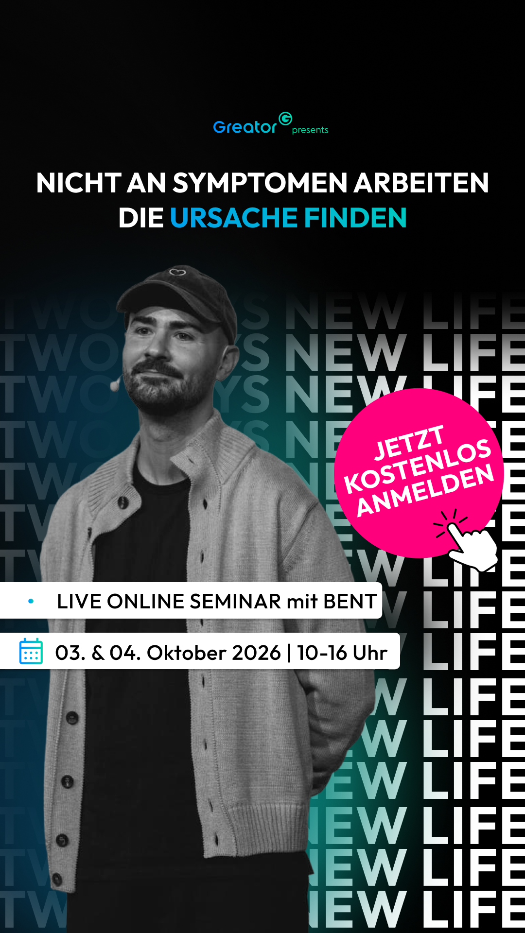 Greator Facebook ad: Zwei Tage für Klarheit im Kopf