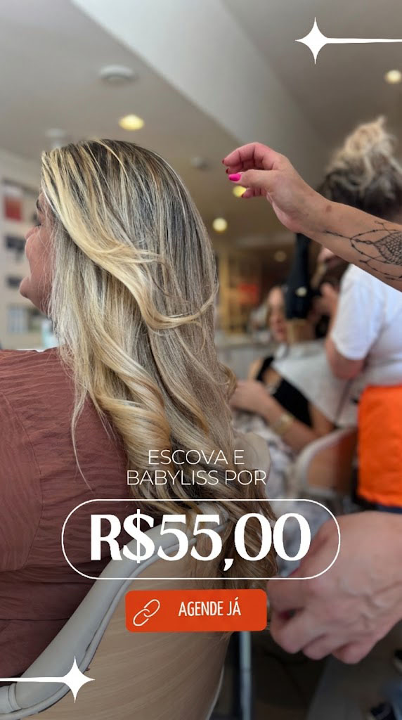 Blow Facebook ad: Escova Perfeita, Preço Único!
