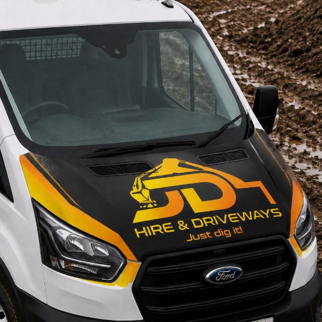 Jd hire and driveways Facebook ad: Landscaping or excavation project?