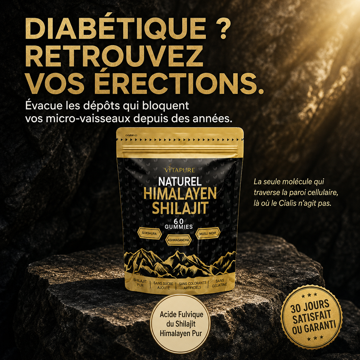 Vitalité France Magazine Facebook ad: Retrouvez vos érections d'avant le diabète