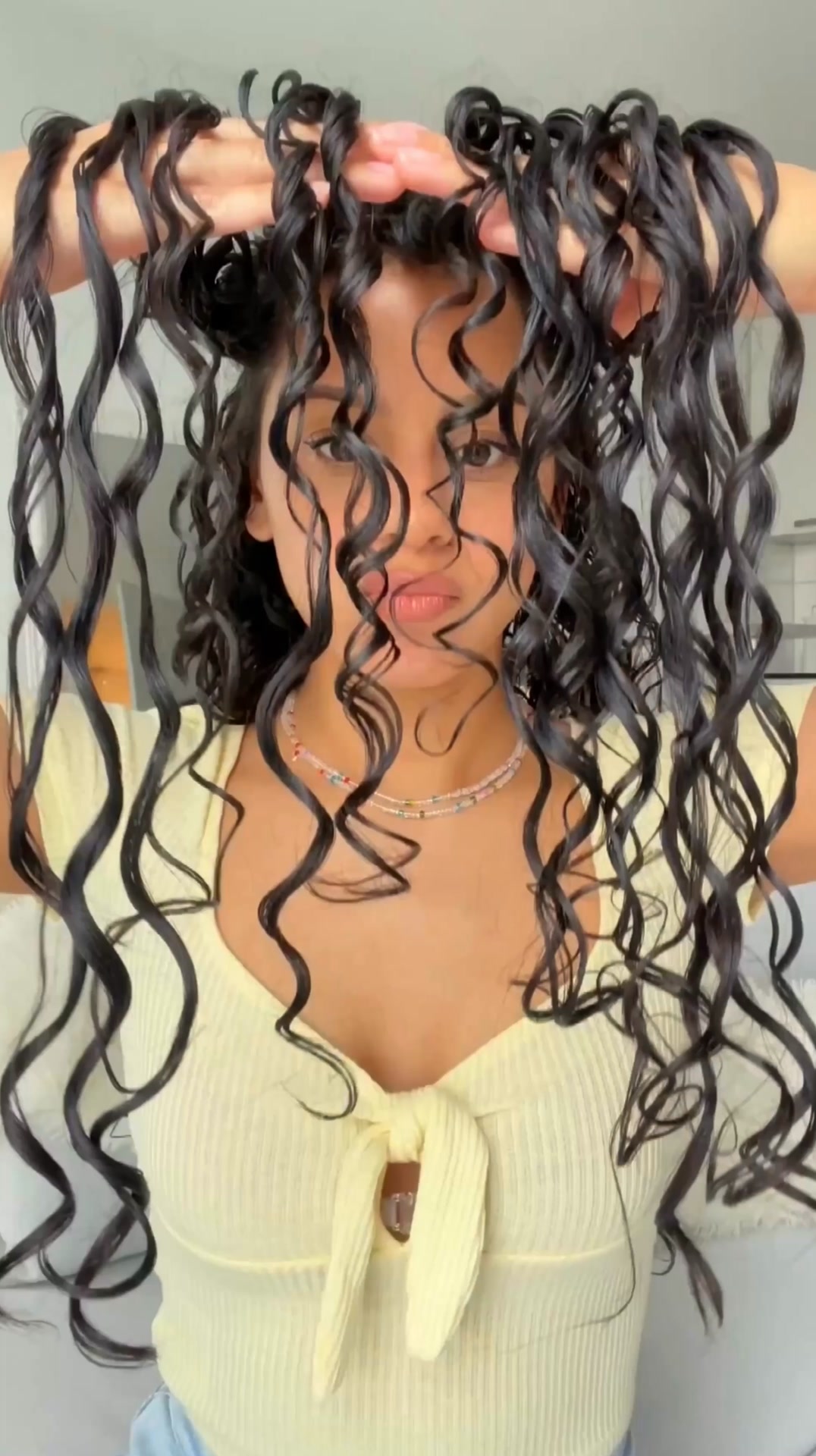 Flora & Curl Haircare Facebook ad: Take Our Curl Quiz