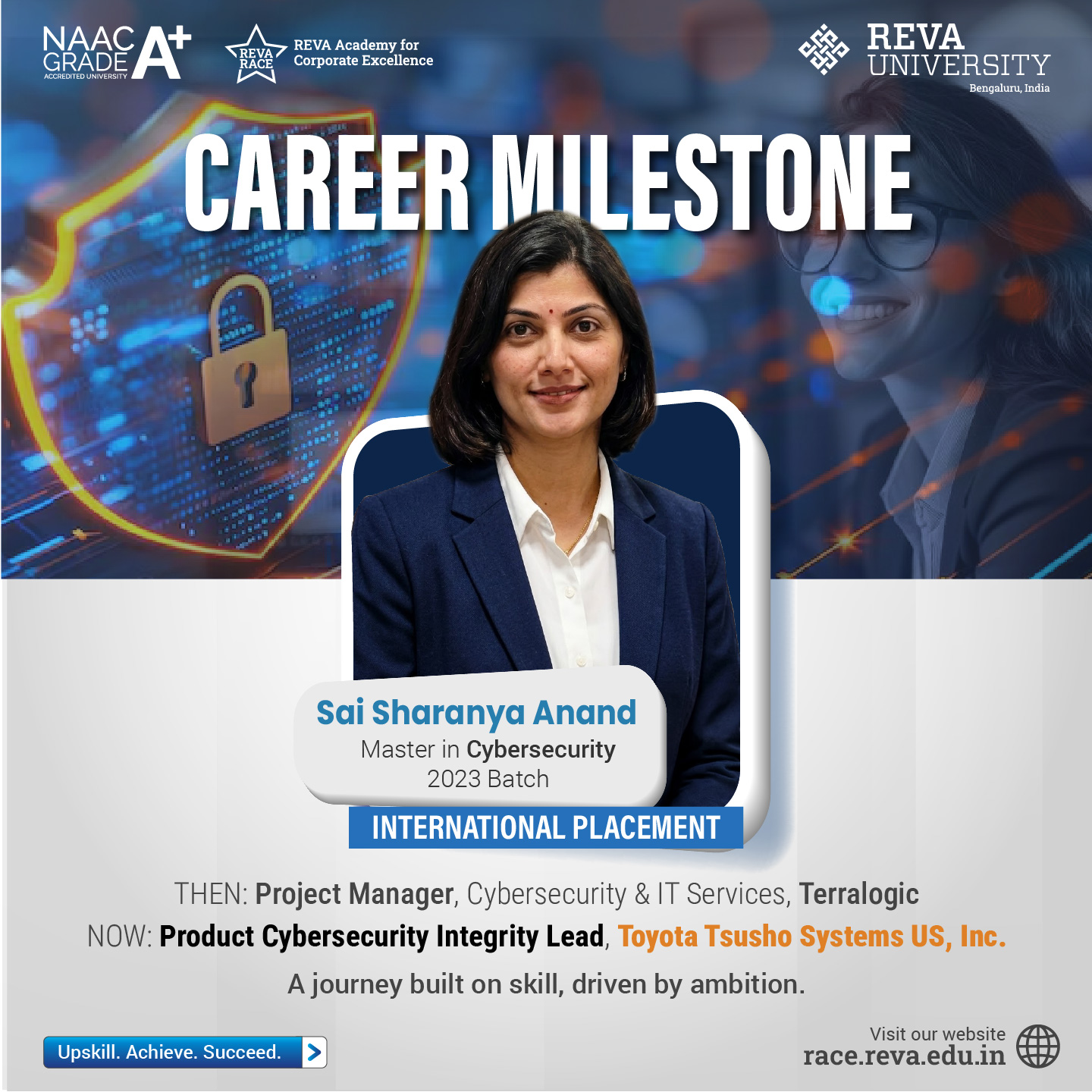 REVA Academy for Corporate Excellence - RACE Facebook ad: Build Your Cybersecurity Career