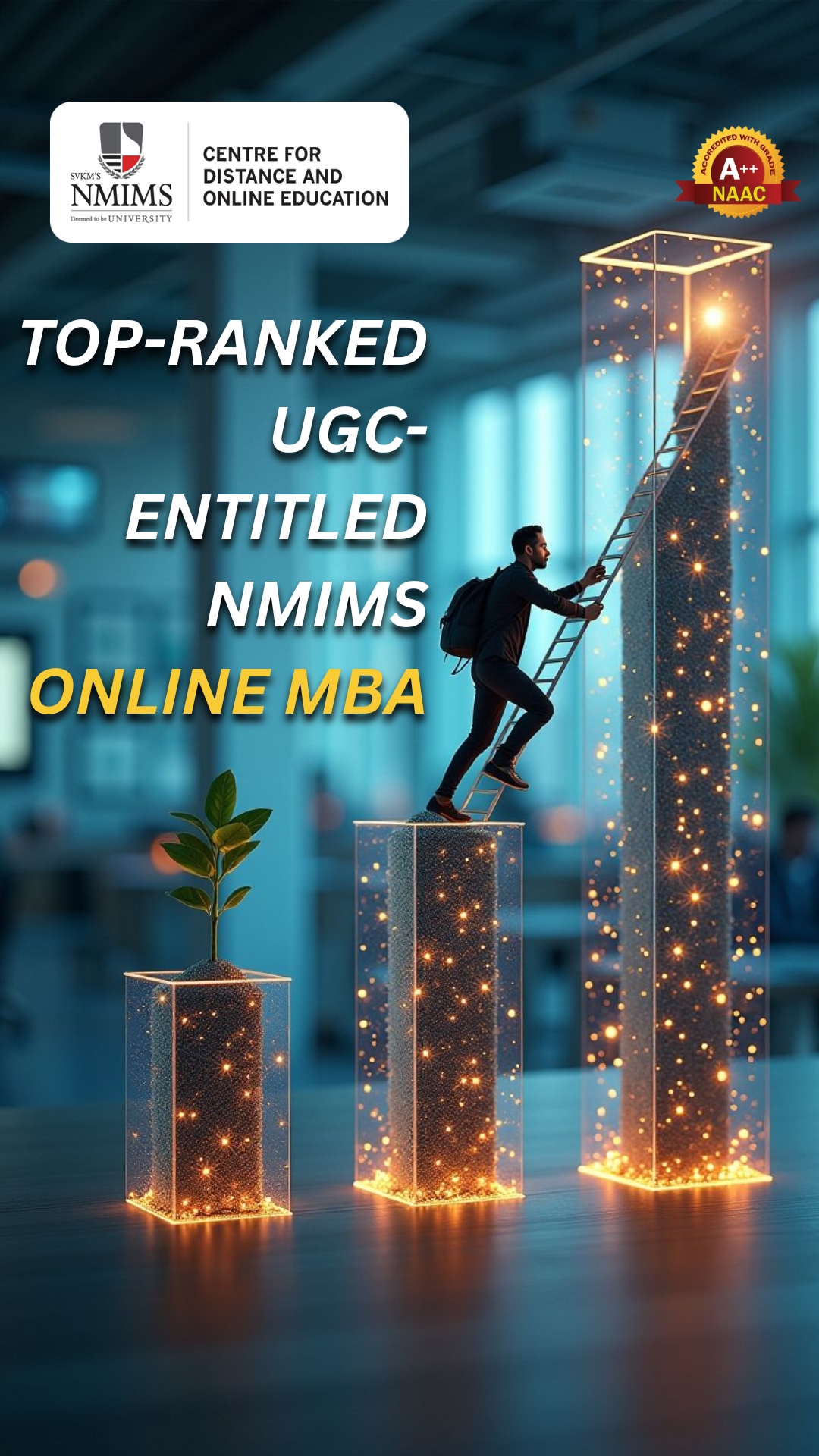 NMIMS Online MBA Facebook ad from Feb 24, 2026