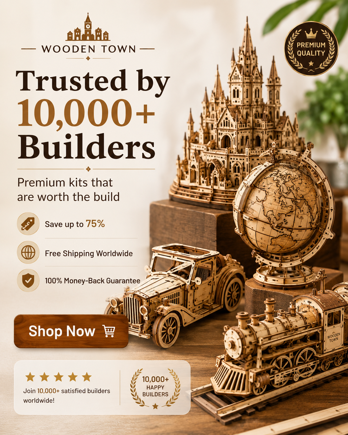 Wooden-Town.com Facebook ad: The Gift They'll Actually Remember