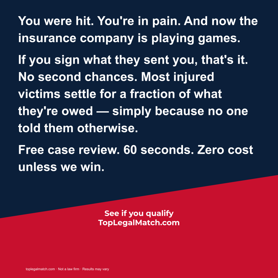 Top Legal Match Facebook ad: Accident Victim? You Have Rights.