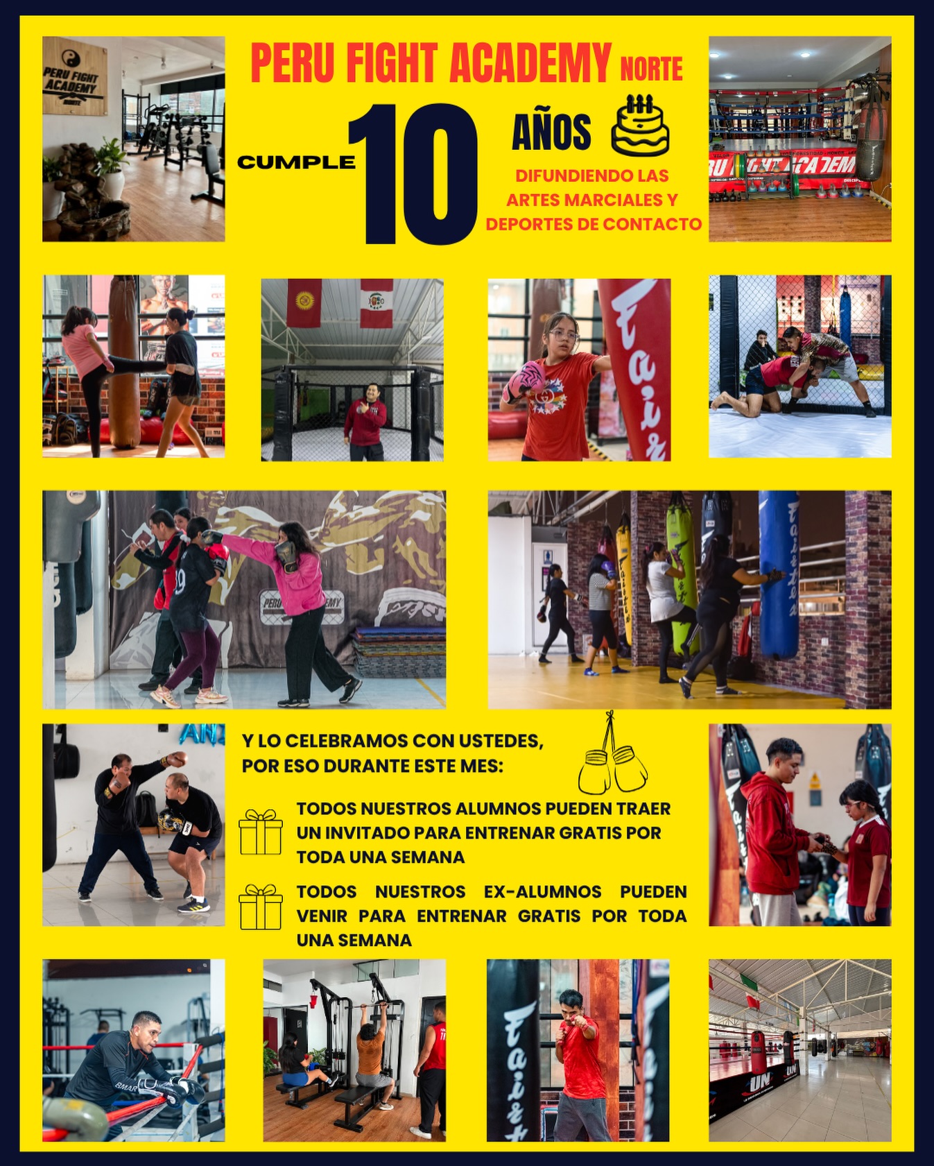 Peru Fight Academy Norte: Boxeo - Muay Thai - MMA Facebook ad: Cumplimos 10 años en Lima Norte Diez años…