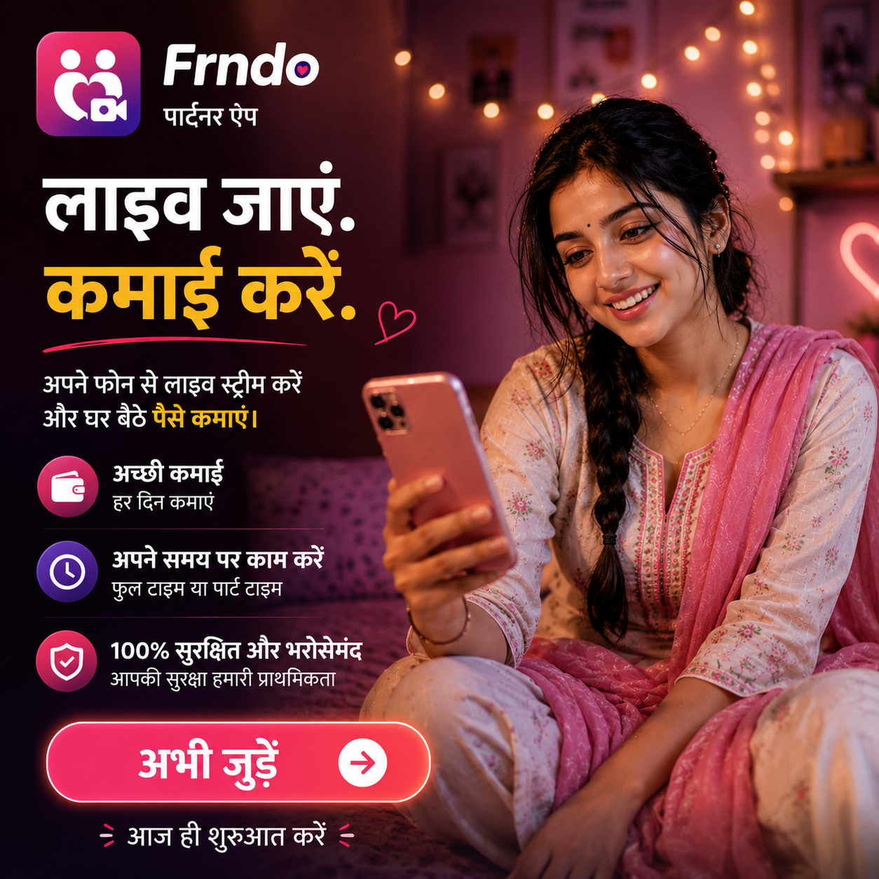 Frndo App Facebook ad from May 16, 2026
