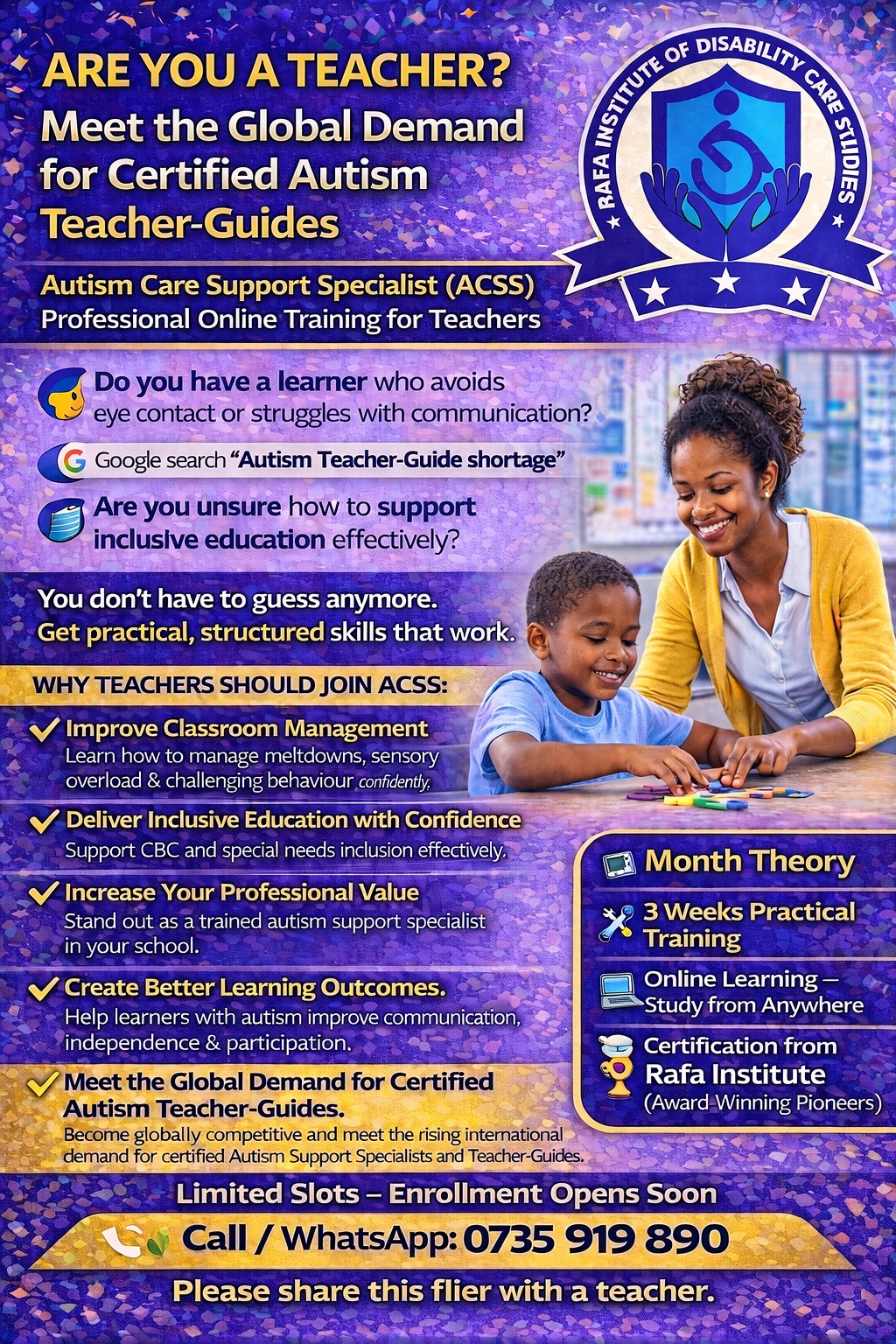 Rafa Institute Of Disability Care Studies Facebook ad