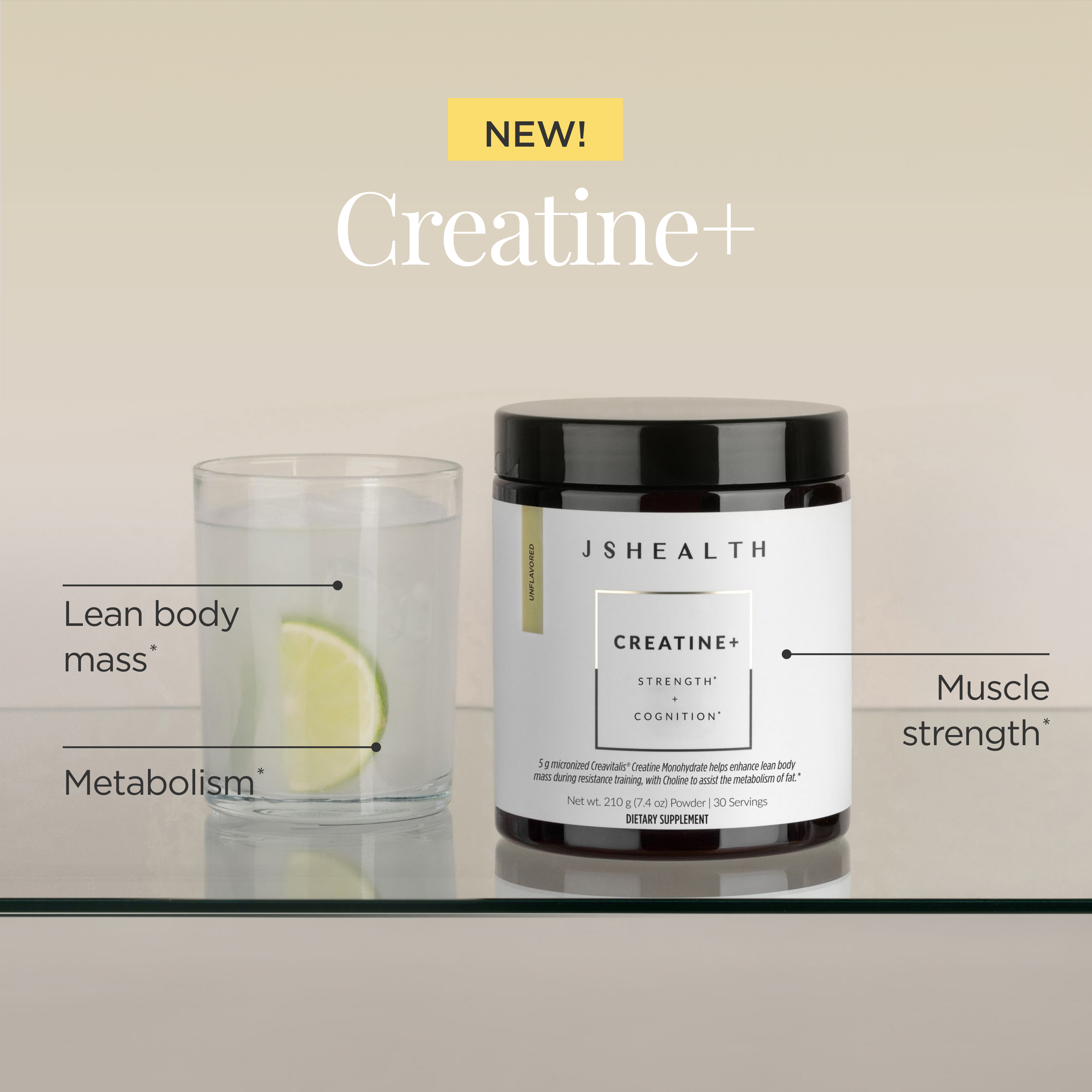 JSHealth Vitamins Facebook ad: NEW Creatine+ for whole-body results