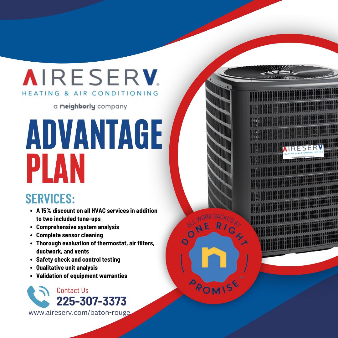 AireServ of Baton Rouge Facebook ad: Aire Serv of Baton Rouge is a heating…