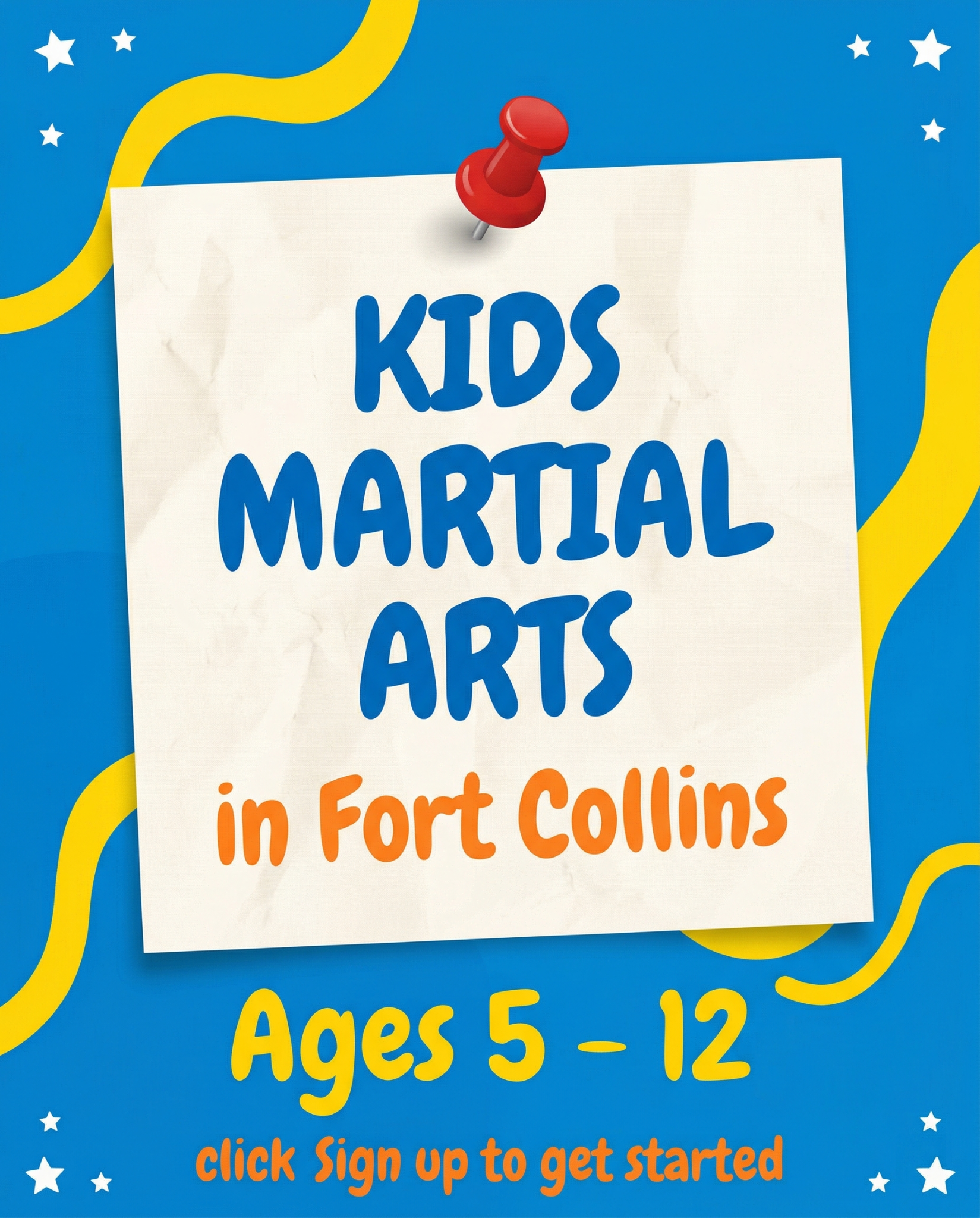 Total Ryu Martial Arts Facebook ad: Free Kids Martial Arts Class in Fort Collins