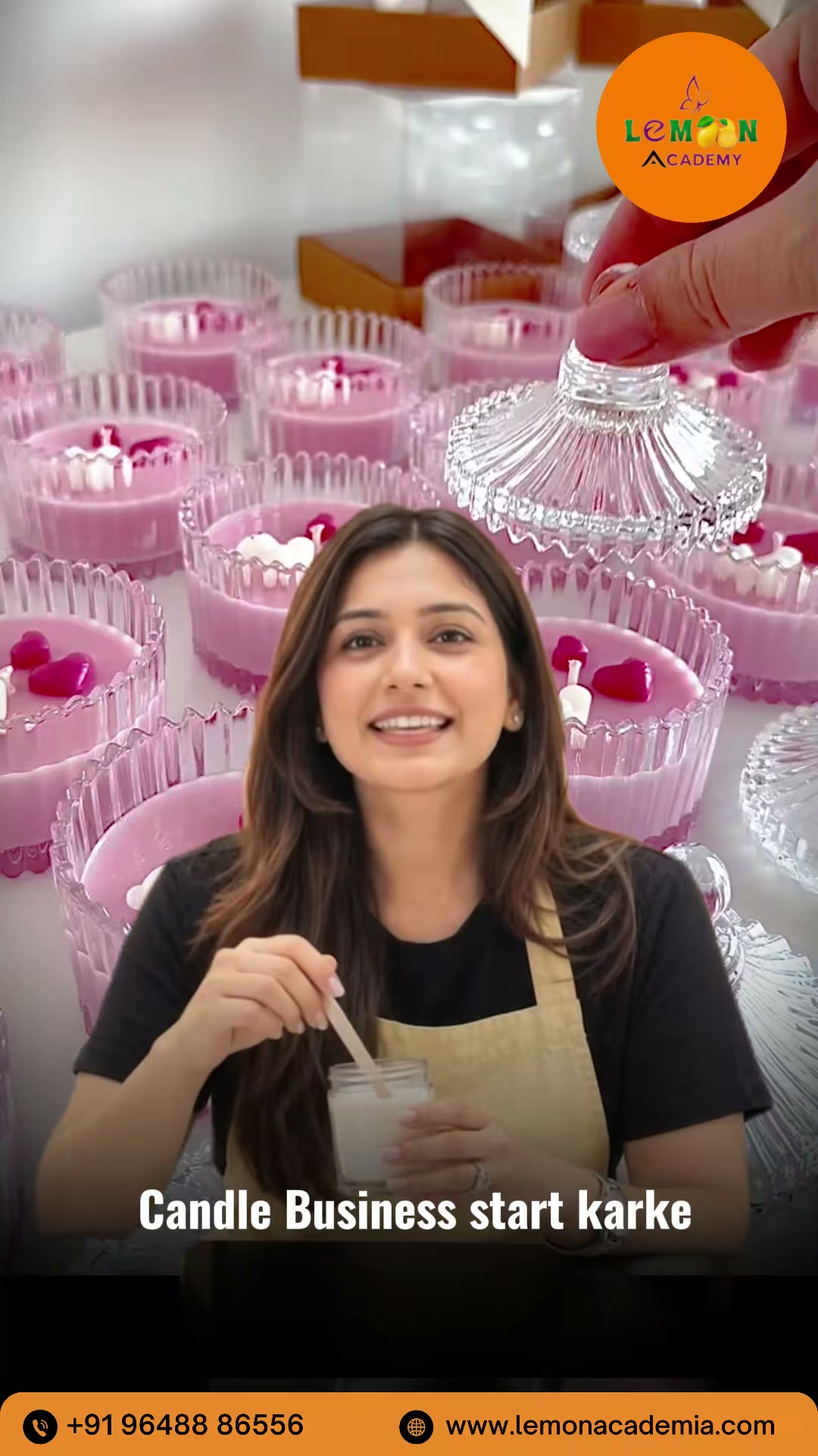 Lemon Academy Facebook ad: Master Candle Making from Home