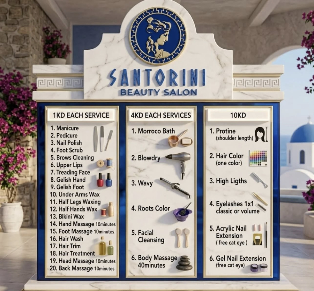 santorini_beautysalonkw Facebook ad
