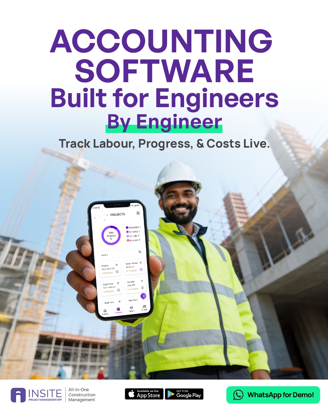 Insite Project Management App Facebook ad