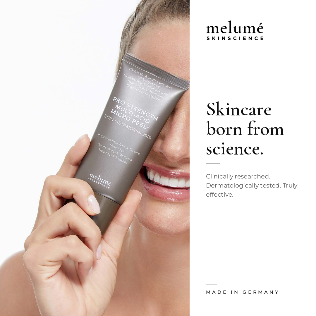 Melumé Skinscience ME Facebook ad: خصم 15 يورو على طلبك الأول