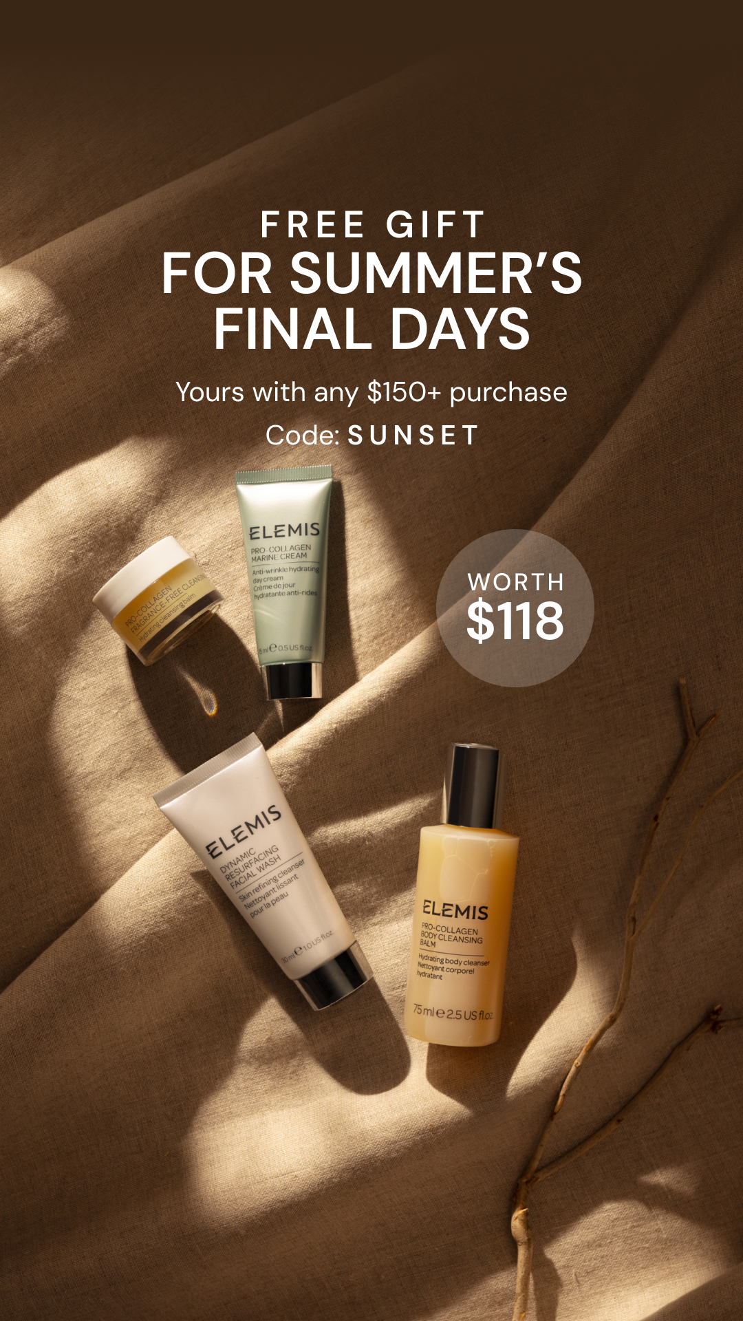 Elemis Facebook ad