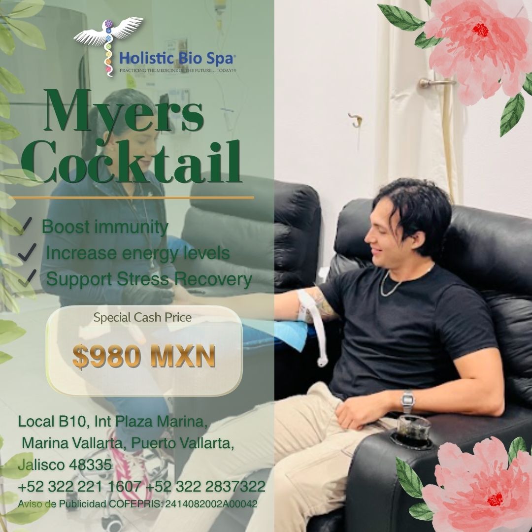 Holistic Bio Spa MR - Regenerative Medicine Mexico Facebook ad: Spring into wellness with the classic Myers Cocktail!