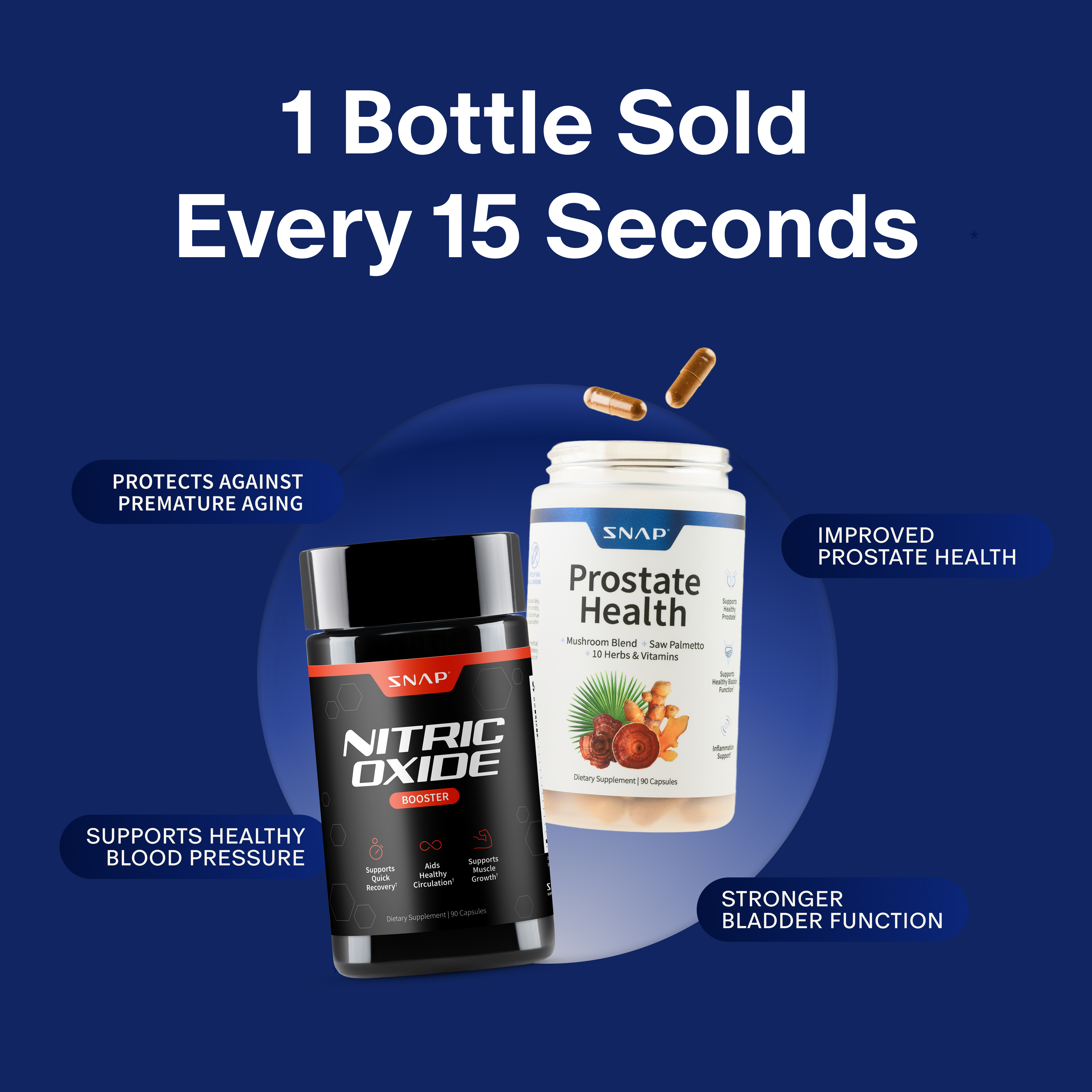 Snap Supplements Facebook ad: Men - Feel your best after 40