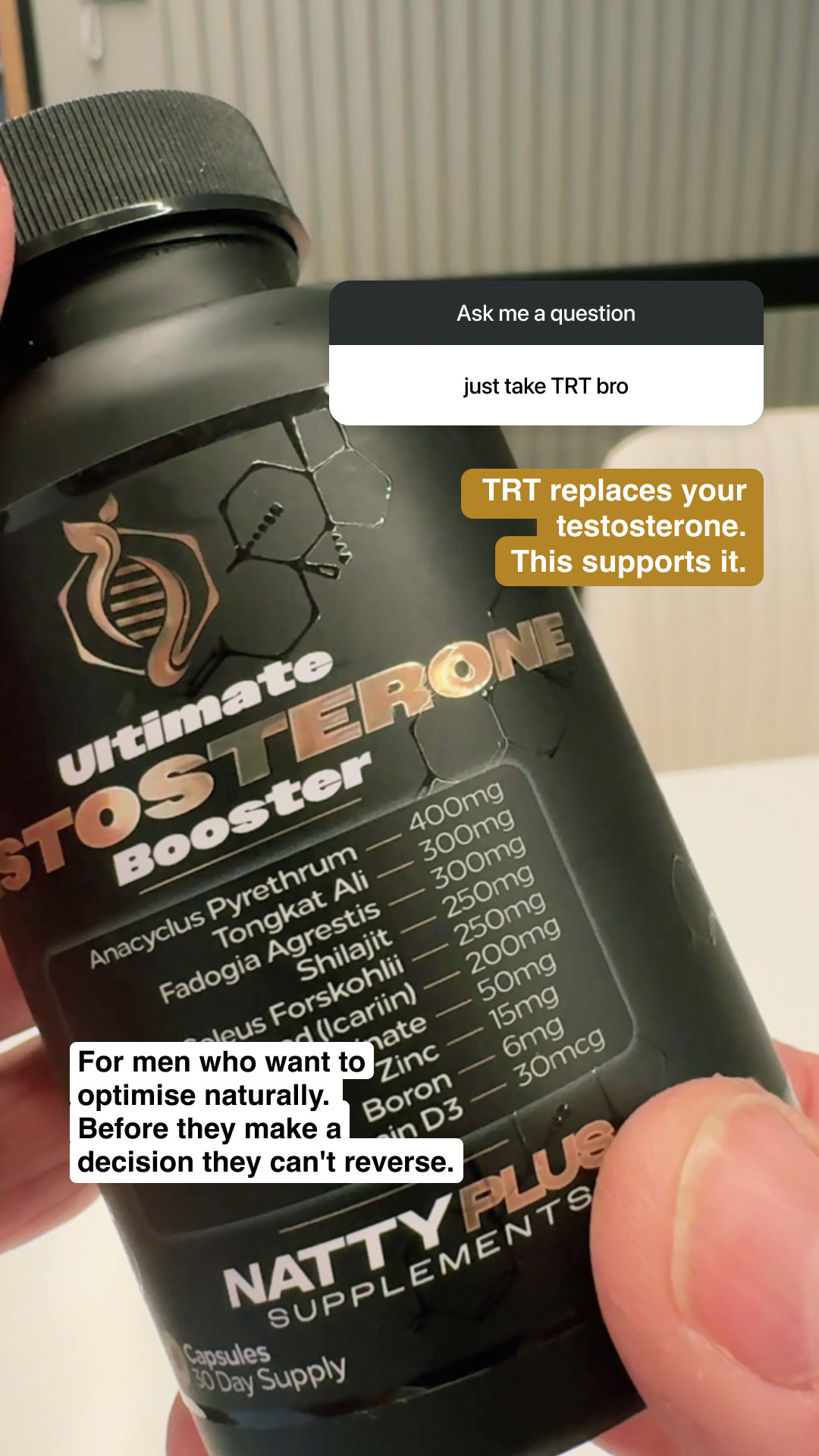 Natty Plus Supplements Facebook ad from Jun 19, 2026