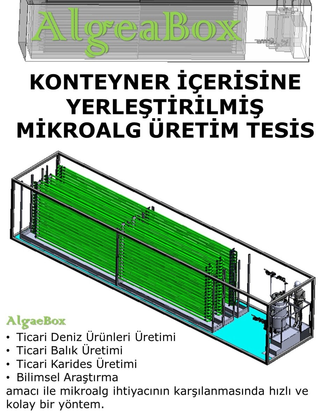 biorldkimya Facebook ad: KONTEYNER İÇERİSİNE YERLEŞTİRİLMİŞ MİKROYOSUN ÜRETİM TESİS