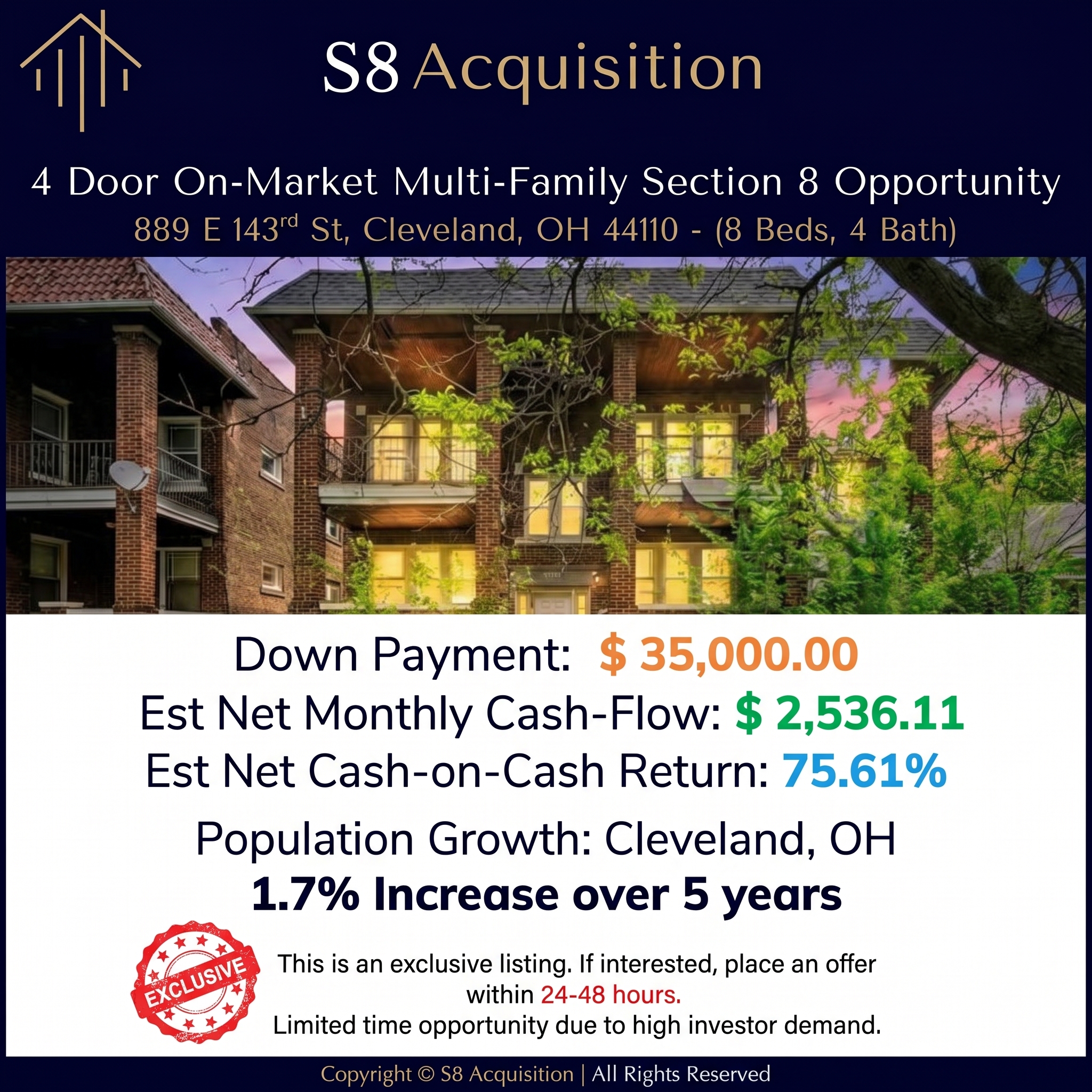 S8 Acquisition Facebook ad