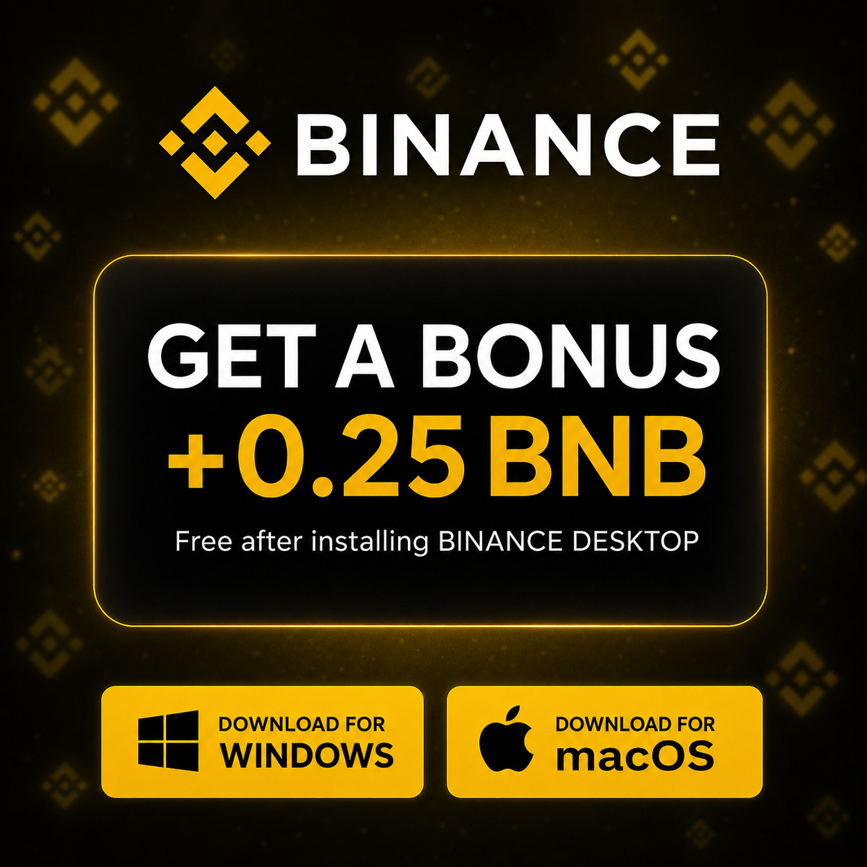 Capital Desk Facebook ad: Get Up to 0.25 BNB with Binance Desktop