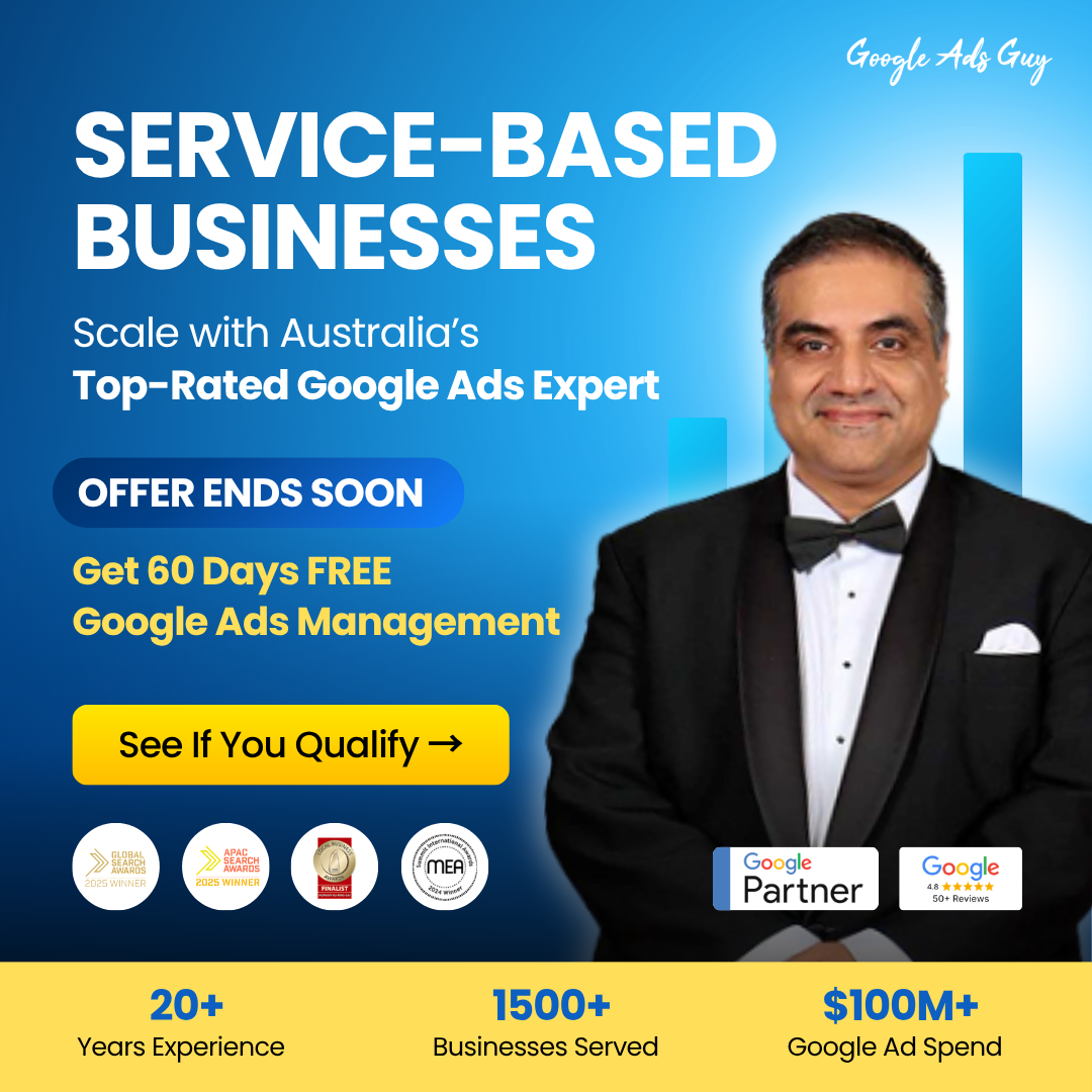 The Google Ads Guy Facebook ad: 2 Months FREE Google Ads, 20+ Years Experience