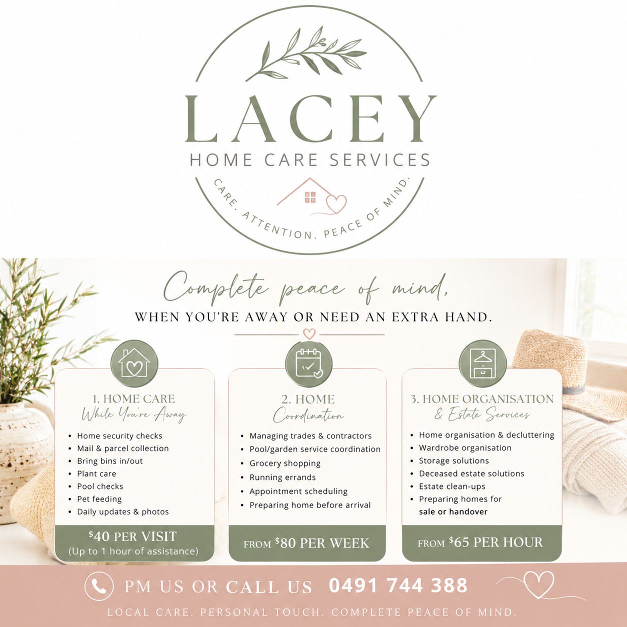 Lacey Home Care Services Facebook ad