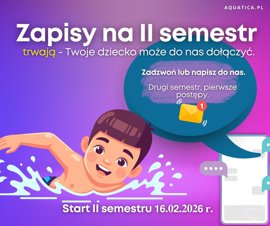 Aquatica Szkoła Pływania Facebook ad: Napisz do nas!