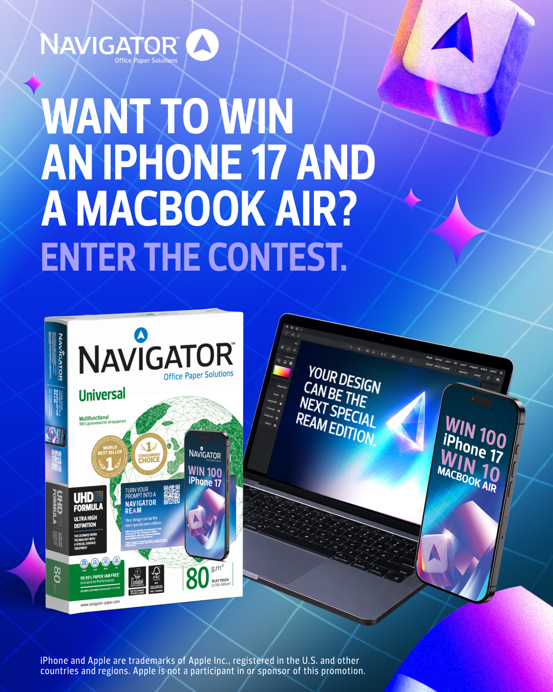 Navigator Paper Facebook ad: Navigator, Turn your prompt into a Navigator ream