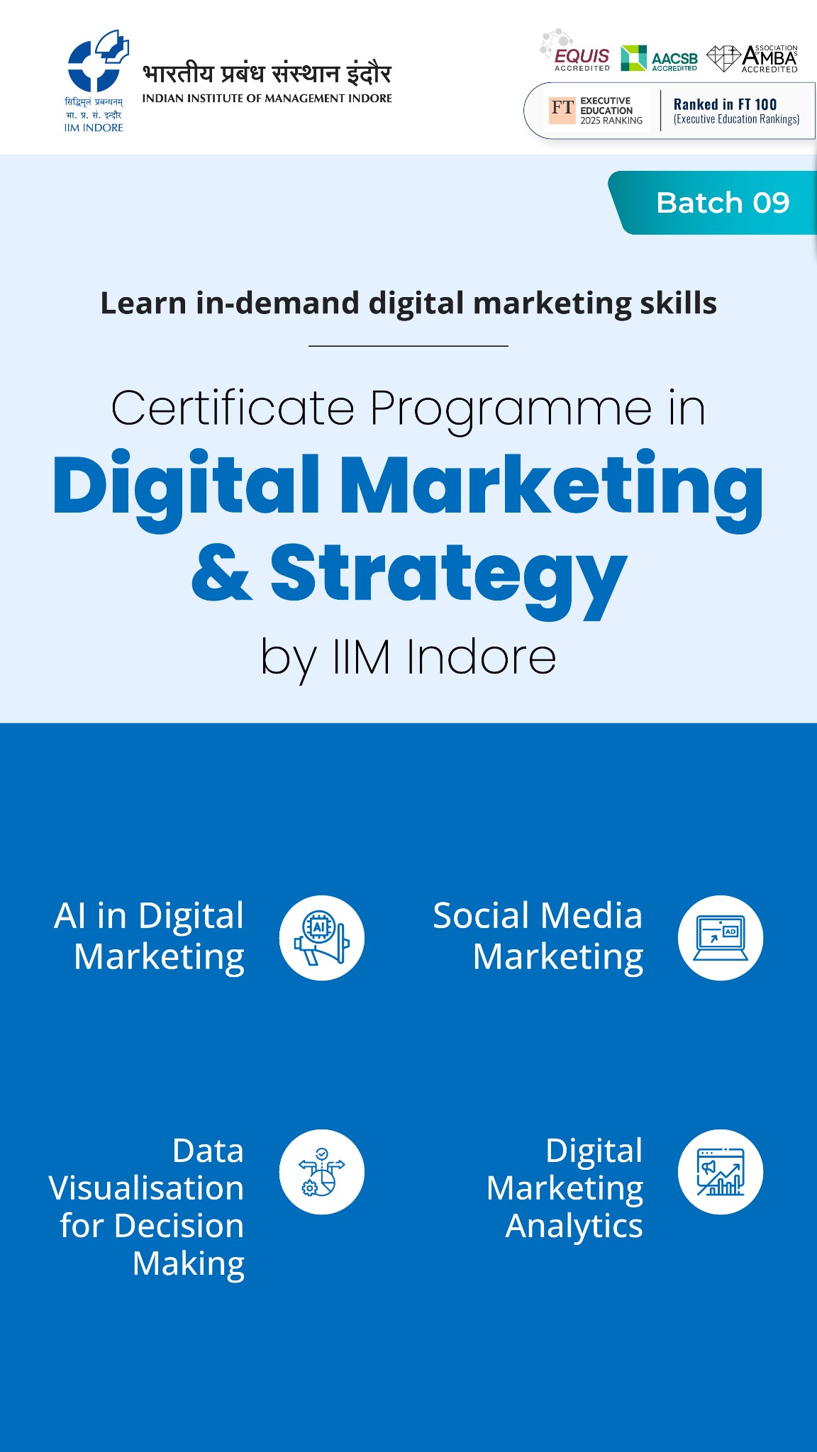 IIM Indore Certificate Programme in Digital Marketing & Strategy Facebook ad