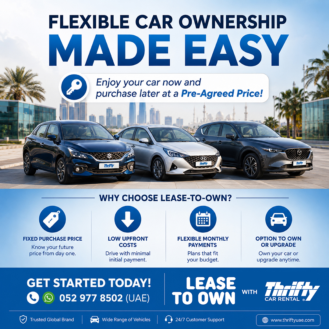 Thrifty Car Rental UAE Facebook ad