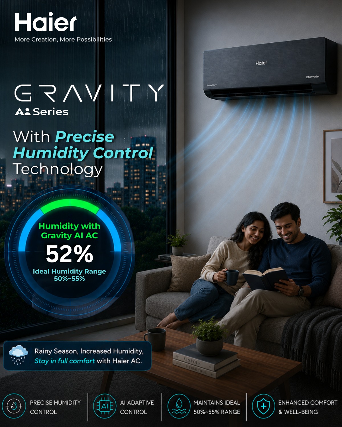 Haier Facebook ad: Cooling is easy.