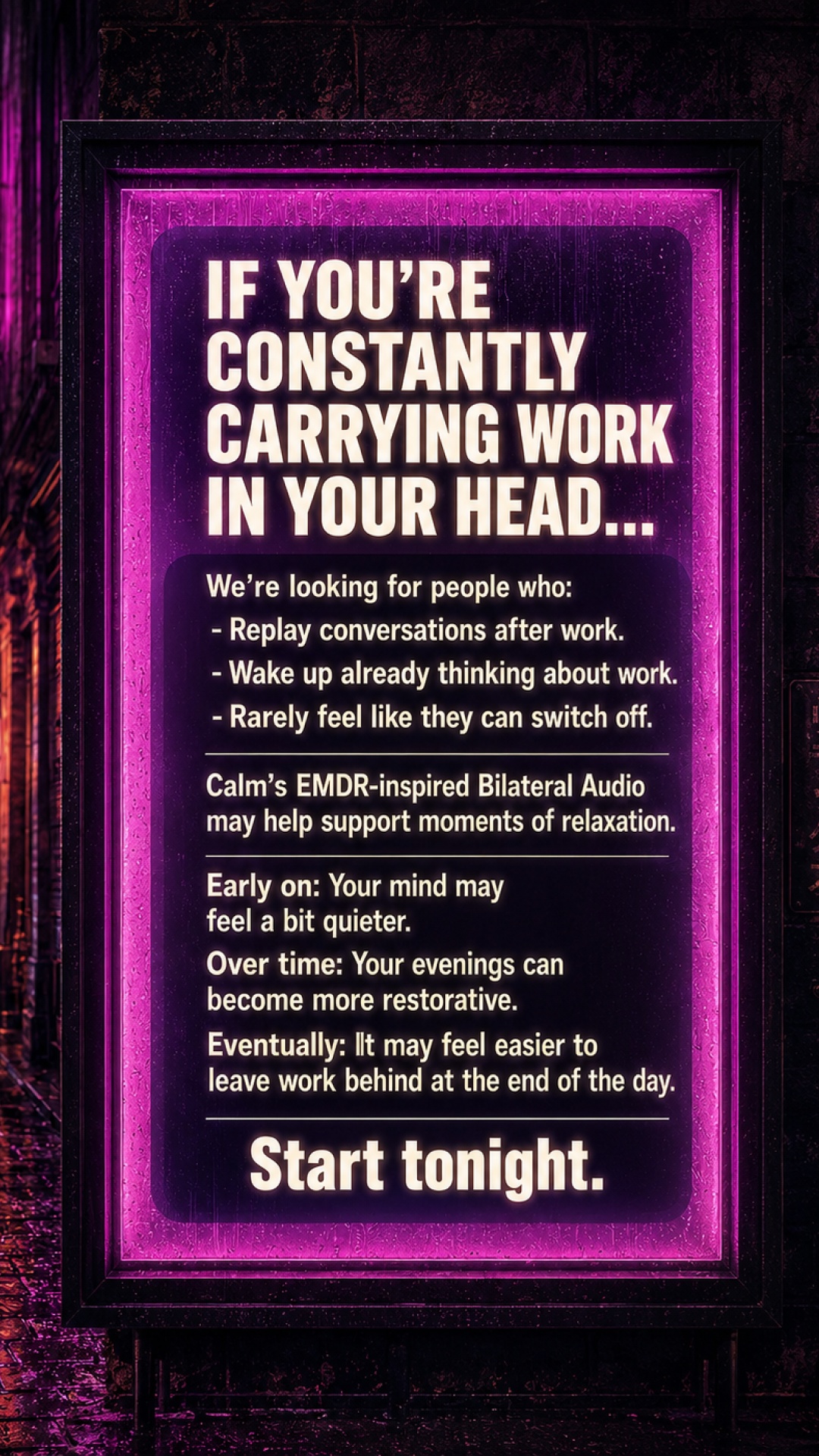 Calm Facebook ad