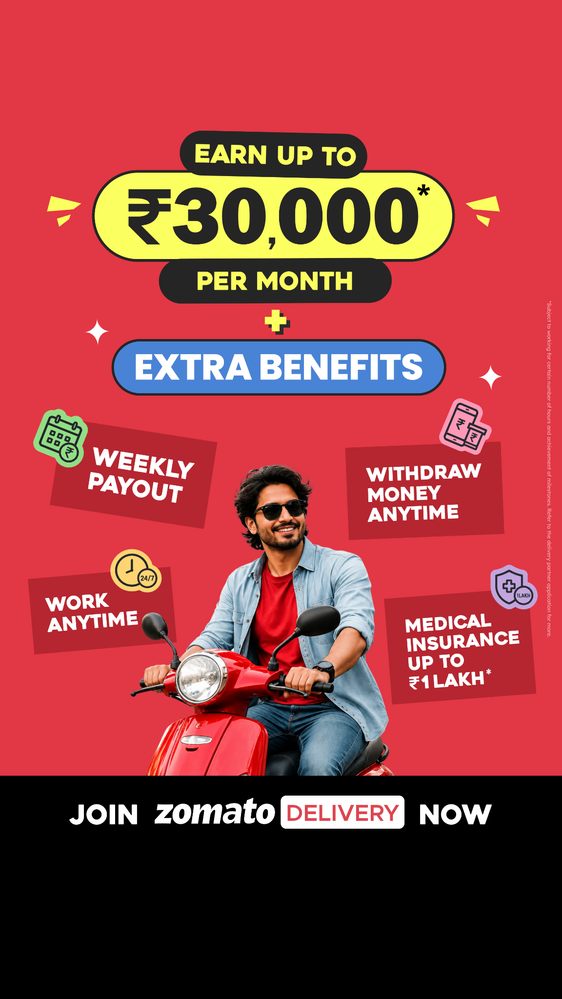 Zomato Delivery Partners Facebook ad