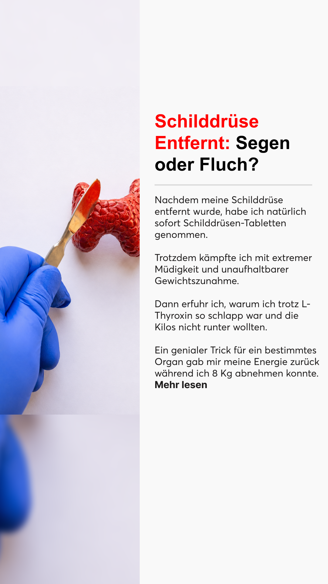 Mission Schilddrüse Facebook ad