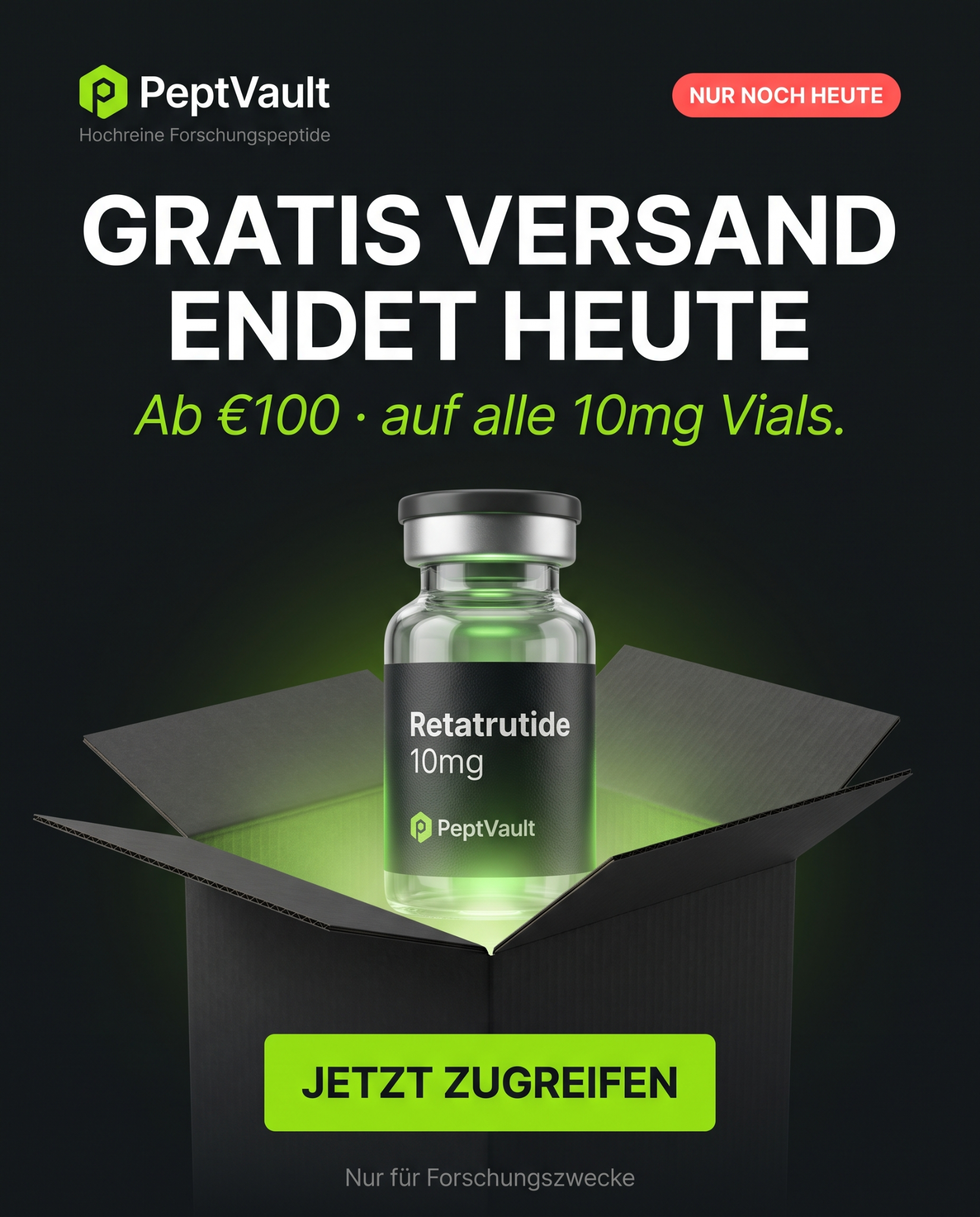 Peptvault Facebook ad from Jul 22, 2026