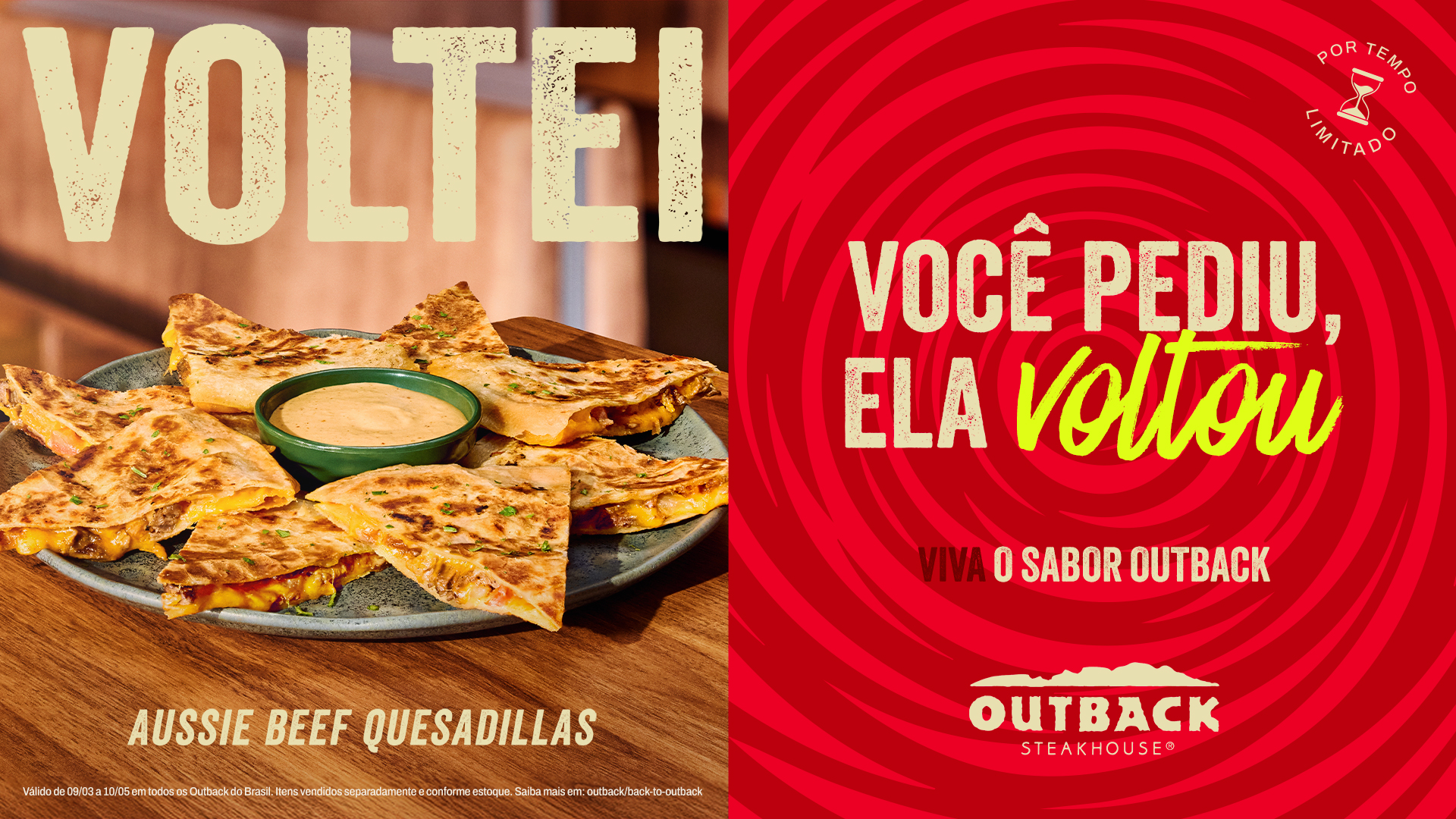Outback Brasil Facebook ad from Mar 25, 2026