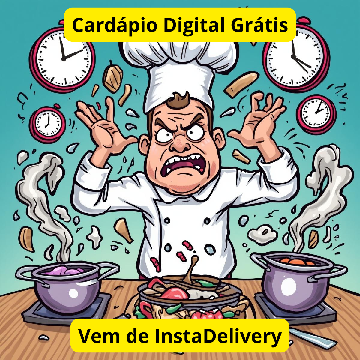 InstaDelivery Facebook ad: Cardápio digital GRATUITO e integração ao WhatsApp!