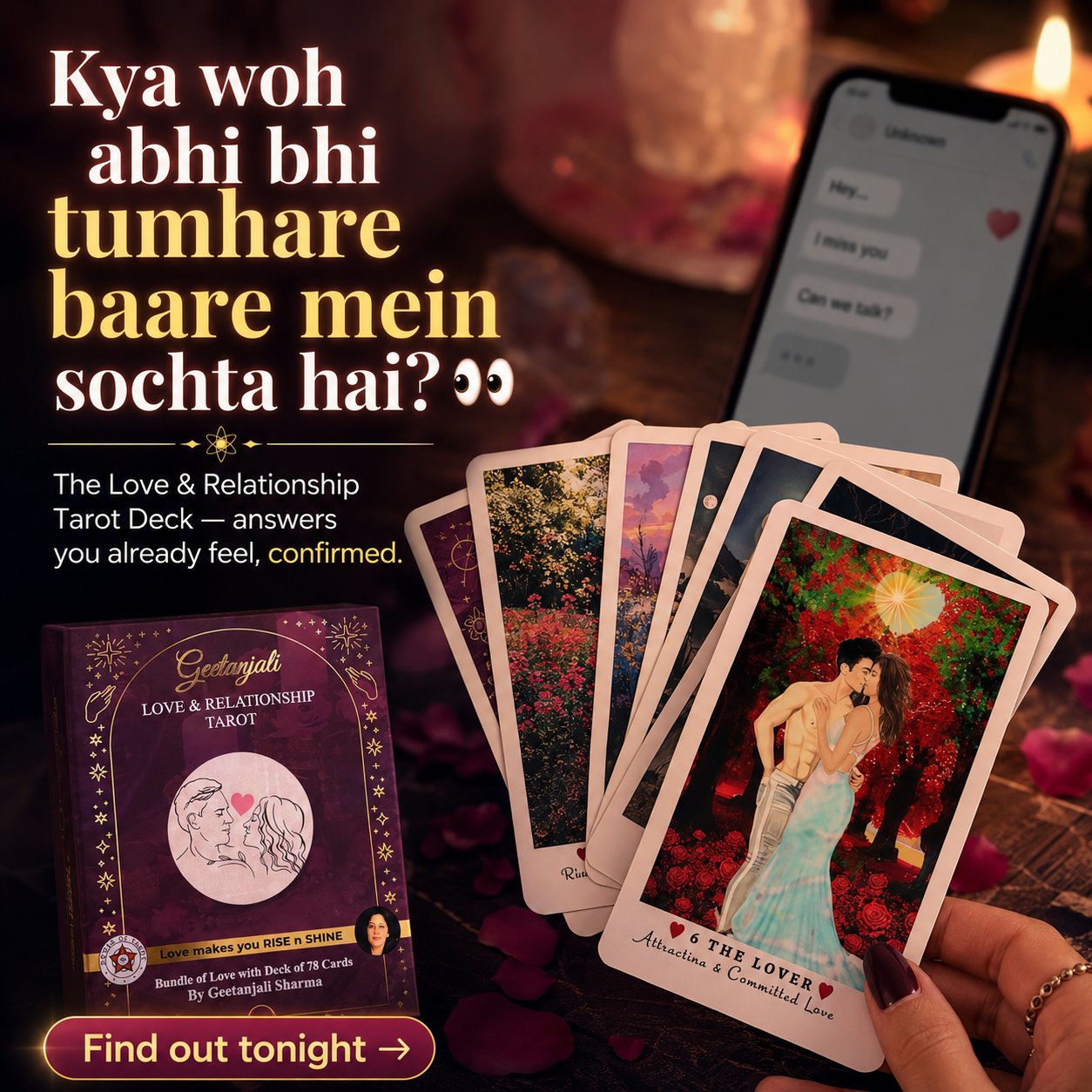 Geetanjali.Astro Facebook ad: Still thinking about them? Ask the cards.