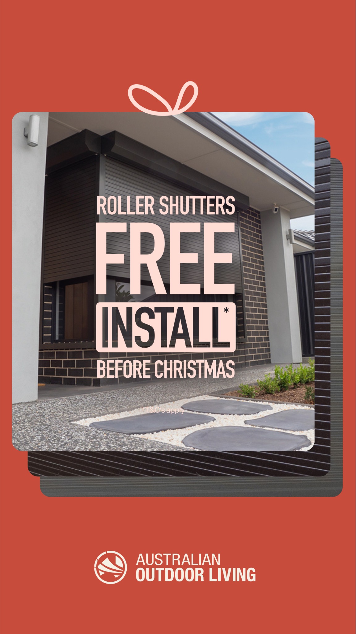 Australian Outdoor Living Facebook ad: Finished before Christmas.*