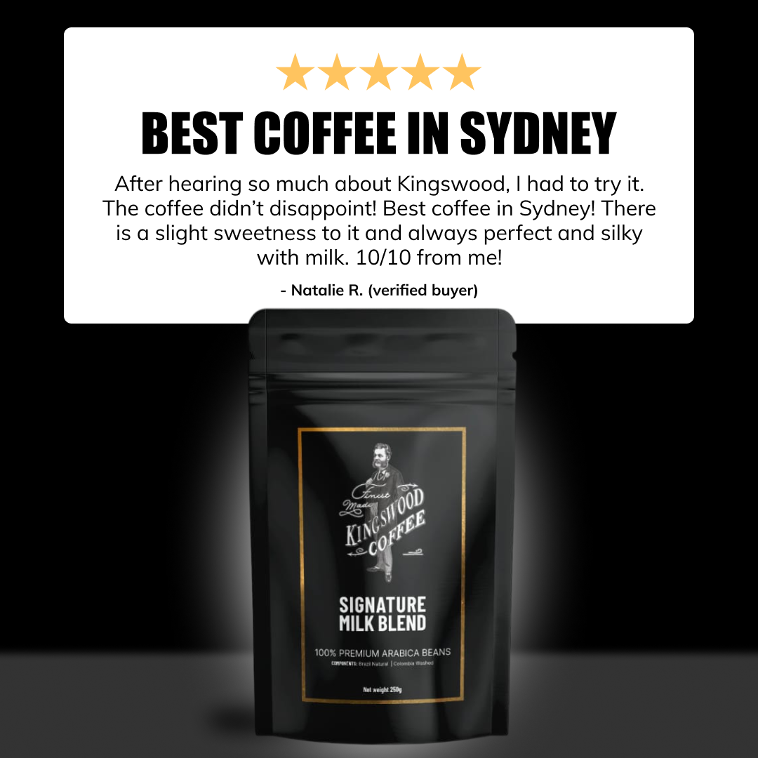 Kingswood Coffee Facebook ad: Specialty Coffee. Delivered to Your Door.