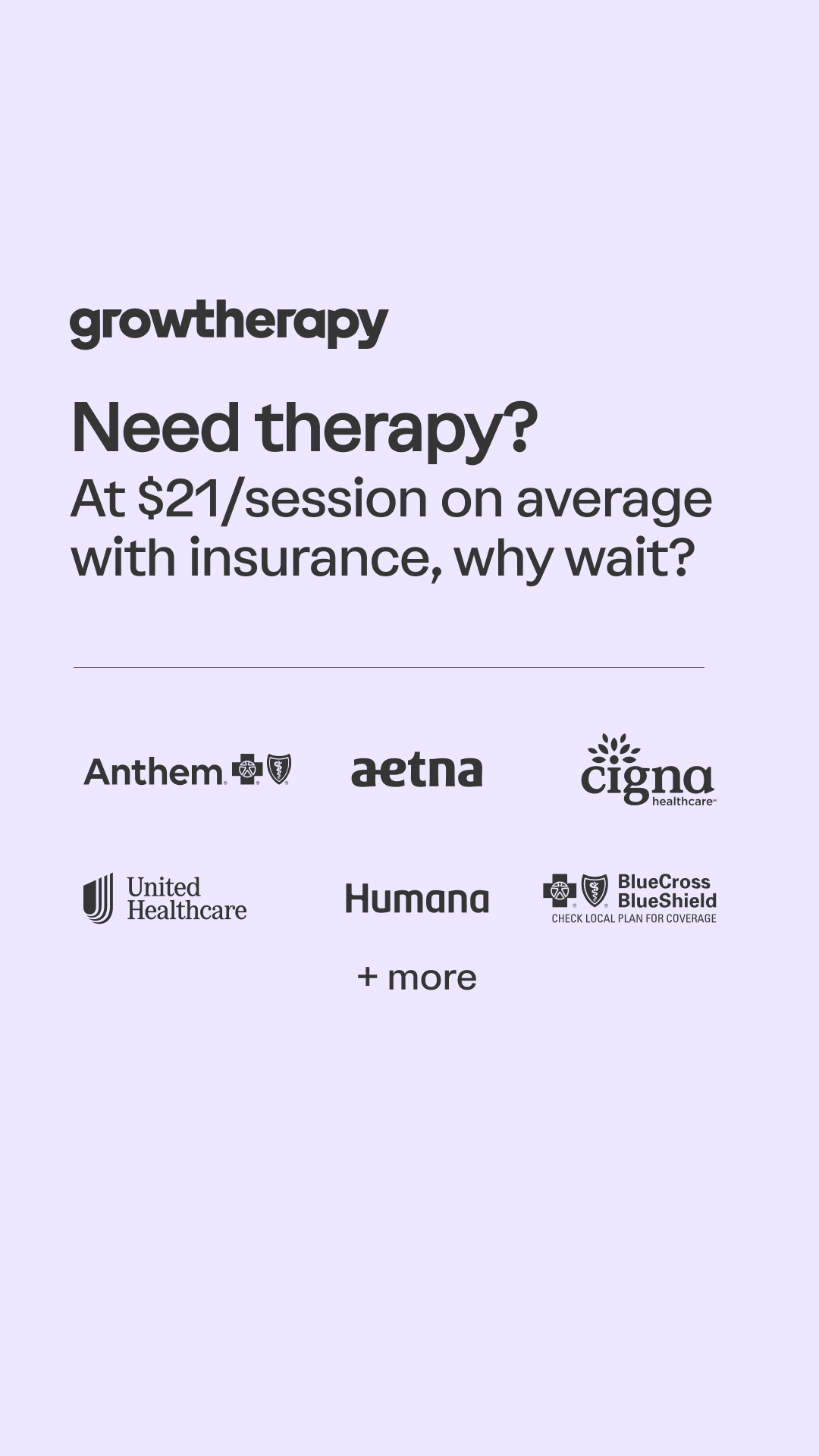 Grow Therapy Facebook ad