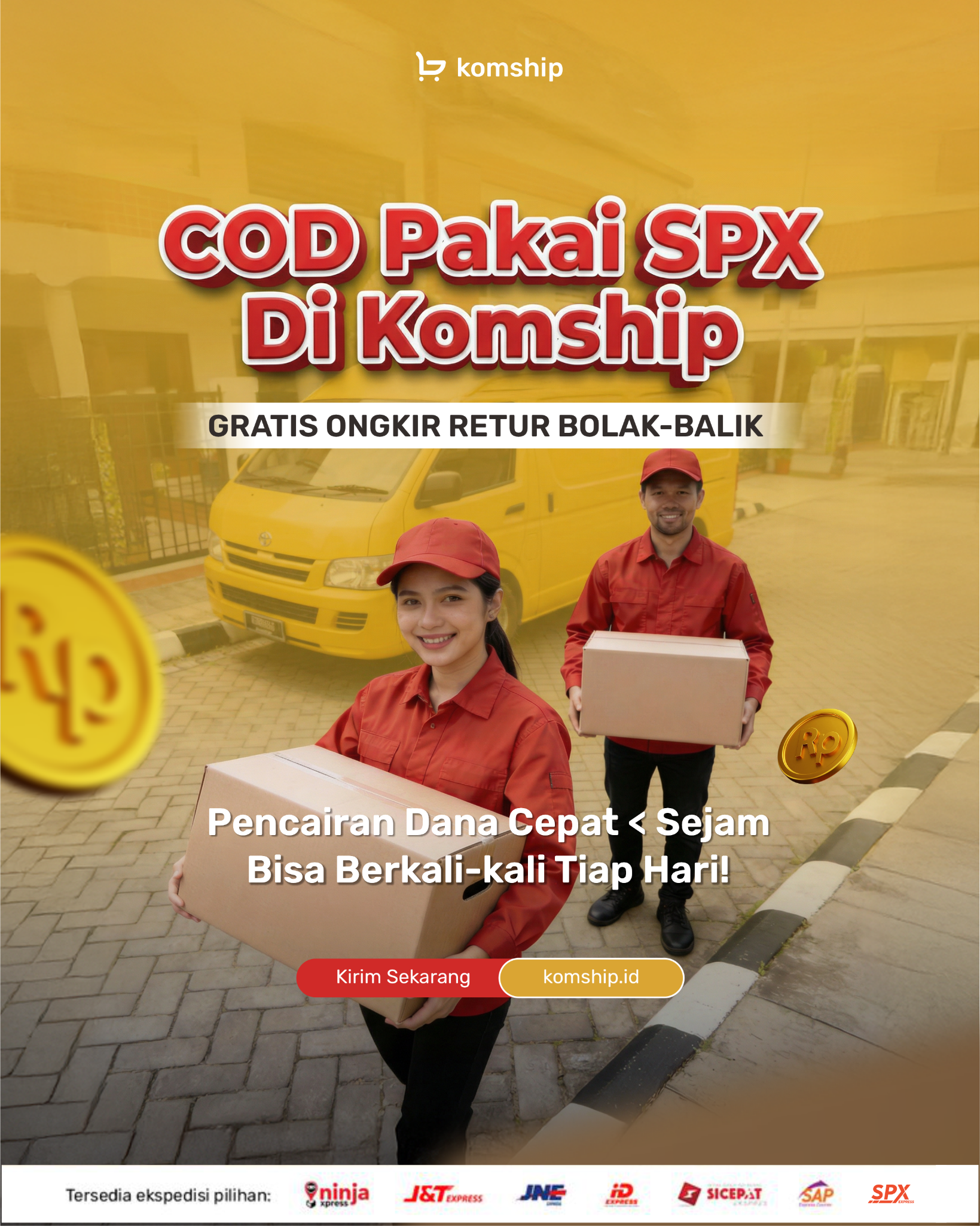 Komship Facebook ad from May 17, 2026
