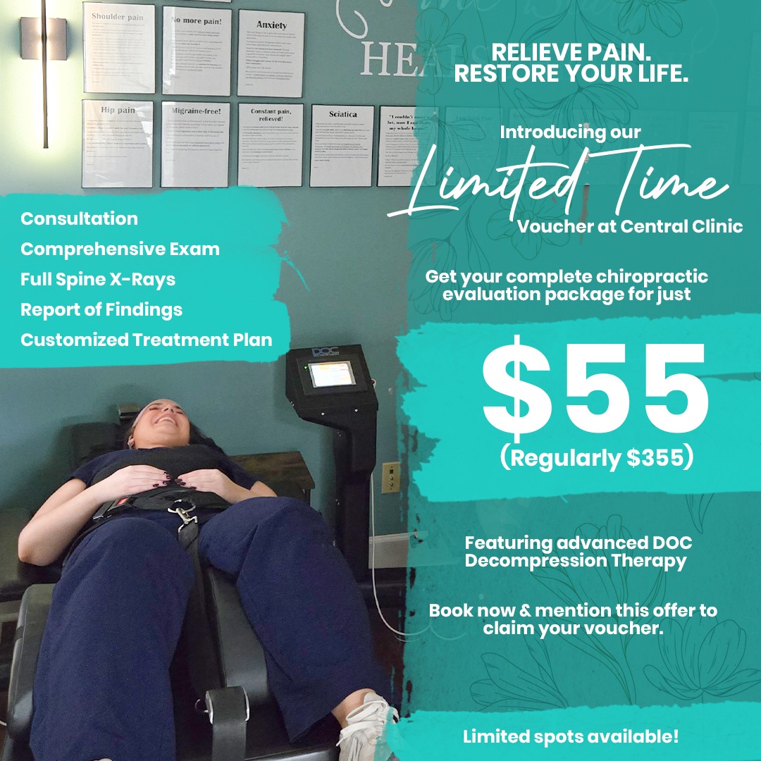 Central Clinic of Chiropractic Facebook ad: Book your Appointment Now