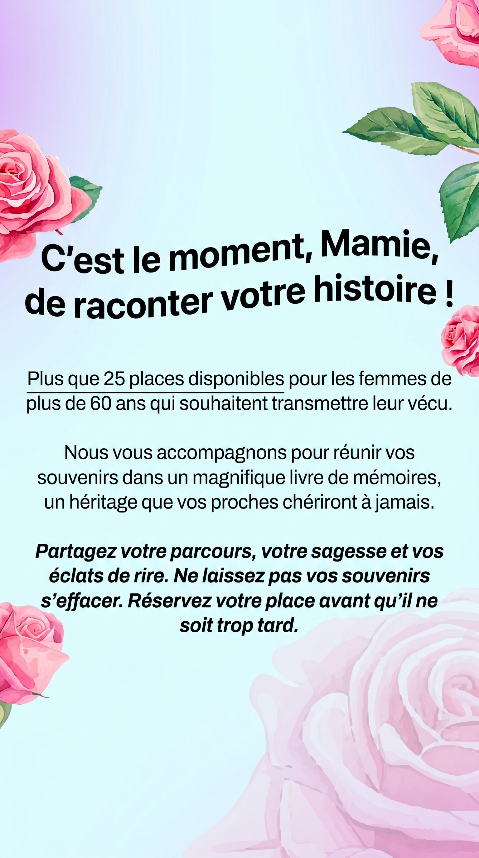 Memowrite Facebook ad