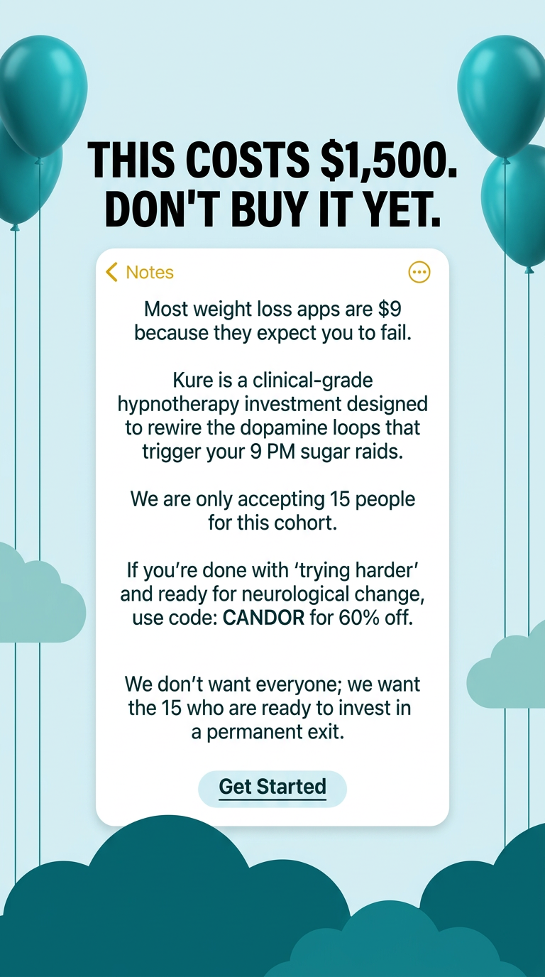 Kure: Weight Loss Hypnotherapy Facebook ad